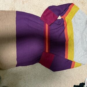 LOFT Multicolor Long Sleeve Dress